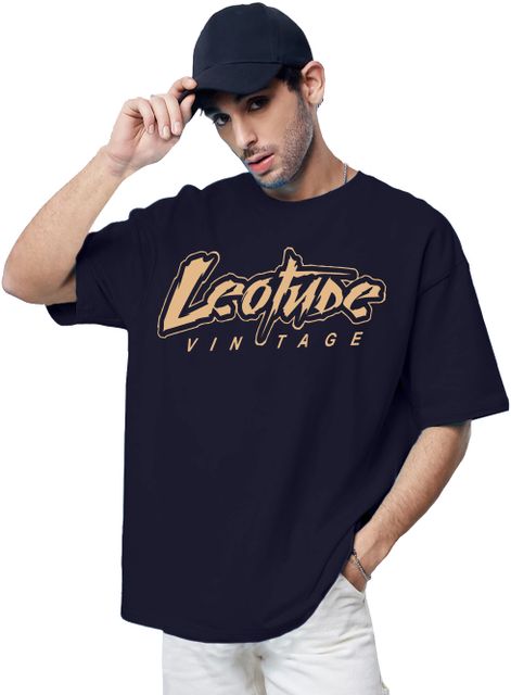 Leotude Men Printed Round Neck Cotton Blend Multicolor T-Shirt - Image 6