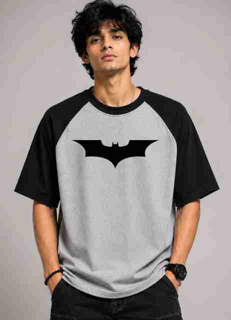 Nexzo Men Printed Round Neck Pure Cotton Grey T-Shirt - Image 5