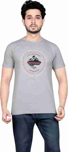 ROCKERS GENERATION Printed Men Round Neck Grey T-Shirt - Buy
