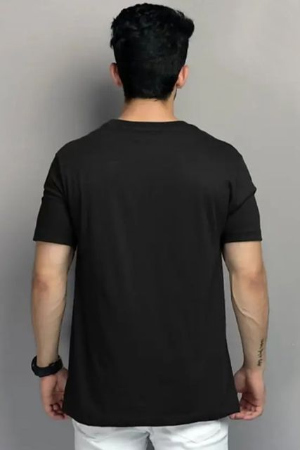 Tee Gallery Men's Black Printed Polyester T-Shirt - Image 6