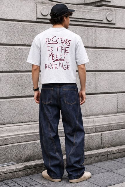 FTX Men Typography Round Neck Cotton Blend White T-Shirt - Image 5