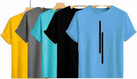 MISTY COLLECTION Pack of 5 Men's Striped Polyester T-Shirts - Image 5