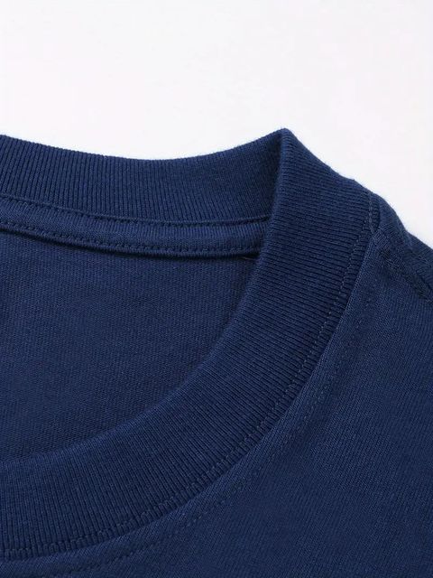 crewmax Men's Graphic Print Round Neck Cotton Blue T-Shirt - Image 7