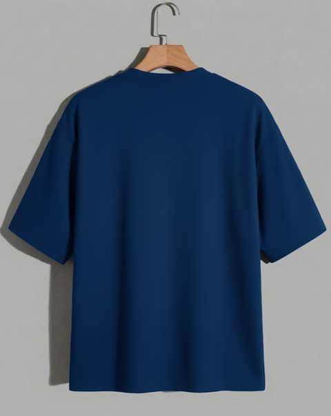 AUSK Men Printed Round Neck Cotton Blend T-Shirt (Blue) - Image 6