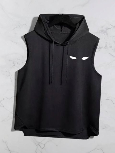 Mundali Men's Black Printed Hooded T-Shirt - Image 7
