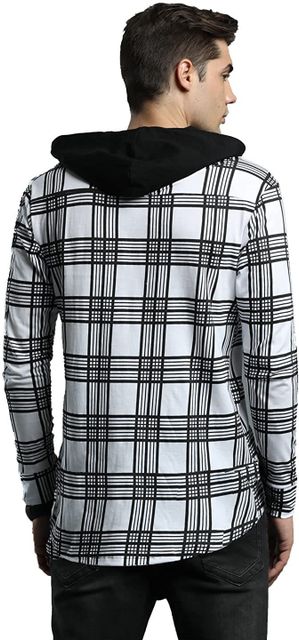 Try This Men Slim Fit Striped Hood Casual Shirt - Image 6