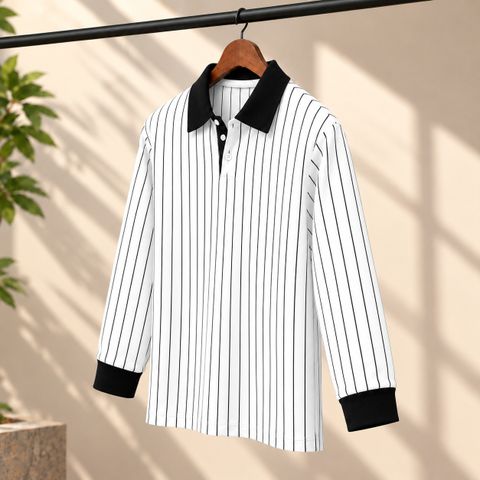 KAJARU Men Self Design Polo Neck Polycotton T-Shirt (Black) - Image 8