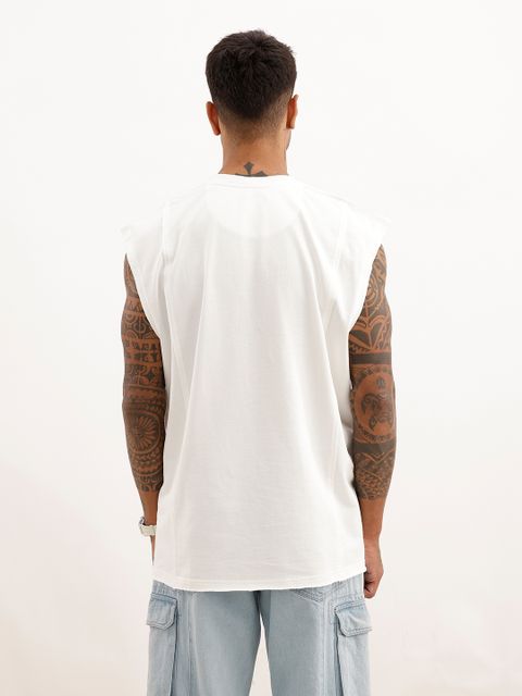 WROGN Men Solid Crew Neck Pure Cotton White T-Shirt - Image 7
