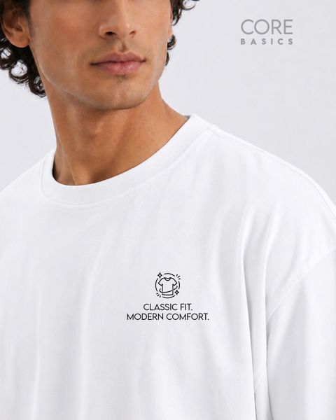 WROGN Men Solid Crew Neck Pure Cotton White T-Shirt - Image 6
