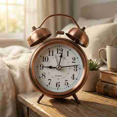 Dozy Analog Copper Clock Brown - Image 4