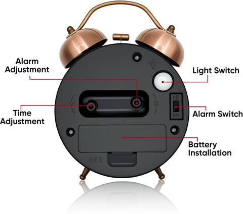 Dozy Analog Copper Clock Brown - Image 6