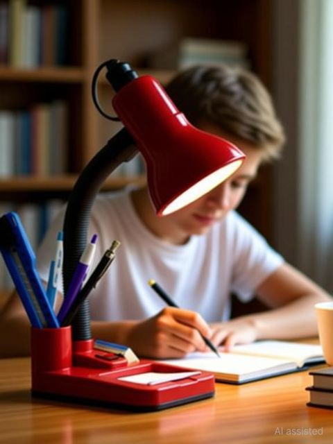 Blue Me BML001 Table Lamp (30 cm, Red) - Image 6