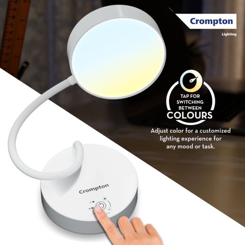 Crompton Deskmate Table Lamp (22.6 cm, White) - Image 6