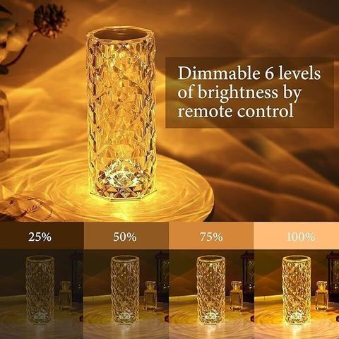 Refulgix Crystal Lamp 16 Color Changing Rose USB Rechargeable 20cm - Image 7