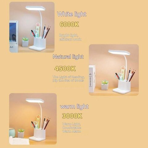 Kavonex Rechargeable LED Desk Lamp with Pen Holder & Mobile Stand, 35 - Image 6