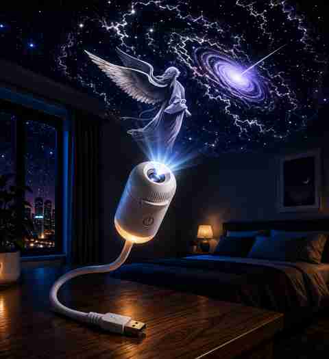 FLORASTICK Galaxy Projector Light 12 Slide USB Portable Night Lamp - Image 2