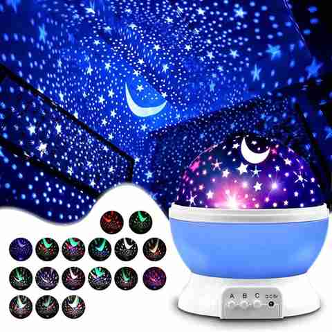 CRENTILA Star Rotating Projector Night Lamp, 15 cm, Multicolor - Image 3