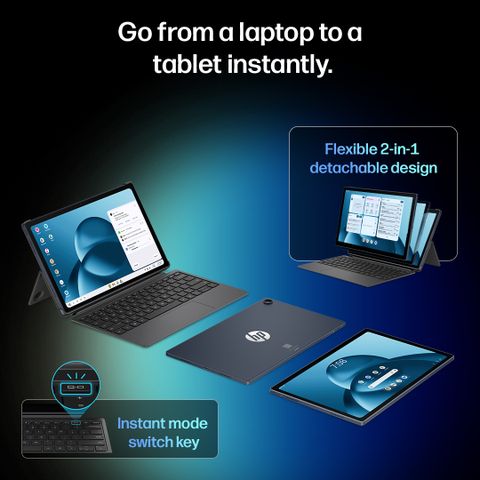 HP Omnipad 12 | In Box detachable Keyboard 8 GB RAM 256 GB ROM 12 inch with Wi-Fi Only Qualcomm Snapdragon SM6475Q Hexa Core Tablet (Denim Blue) - Image 5