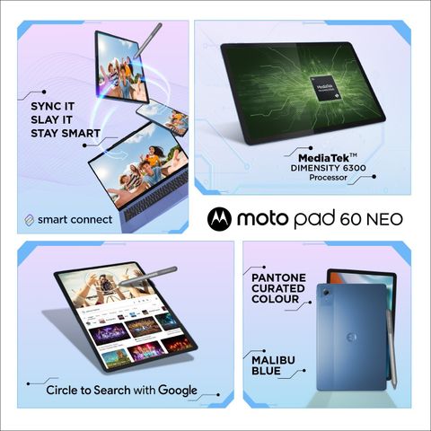 MOTOROLA Pad 60 Neo 6 GB RAM 128 GB ROM 11 inch with Wi-Fi Only Mediatek Dimensity 6300 Tablet (MABILBU BLUE) - Image 6
