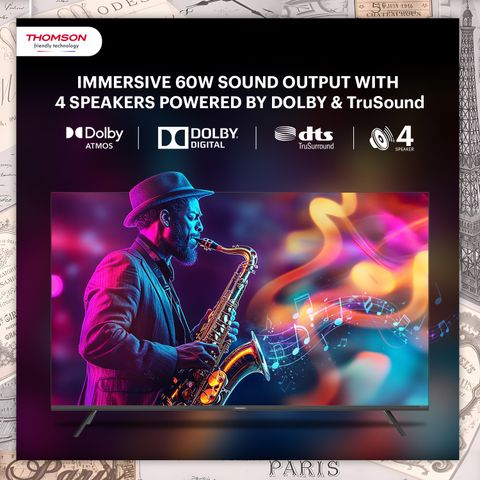 Thomson Phoenix 2025 Edition 139 cm (55 inch) QLED Ultra HD (4K) Smart Google TV with Dolby Atmos 4 Speakers 60 Watts Sound Output Al Smooth Motion Rate HDR 10 Google Assistant (55QAI1025) - Image 8