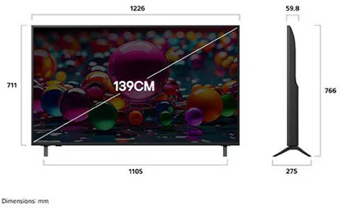 LG 139 cm (55 inch) Ultra HD (4K) LED Smart WebOS TV with AI