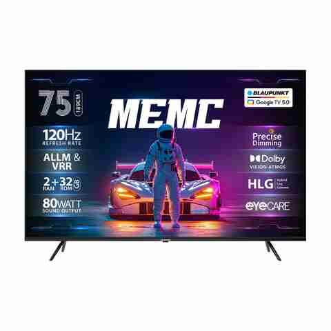 Blaupunkt 189 cm (75 inch) QLED Ultra HD (4K) Smart Google TV with Gemini , MEMC , Dolby Vision - Atmos , 80W Sound Output , 4 Speaker , 550 Nits Brightness , Precise Dimming , HDR10+ , 120 Hz Refresh Rate , HLG , ALLM & VRR , Eyecare , Google Assistant , Bezel Less Design (75SQ0110) - Image 5