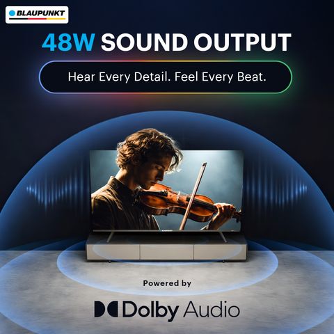 Blaupunkt 80 cm (32 inch) QLED HD Ready Smart Google TV 2026 Edition with Google Voice Assistant Remote Control 48 Watt Sound Output Dolby Sound Digital Tuner Eye Care Technology 10000+ Apps & Games Bezel Less Design Chromecast (32QC7020) - Image 8