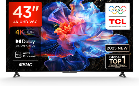 TCL 108 cm (43 inch) Ultra HD (4K) LED Smart Google TV with MEMC