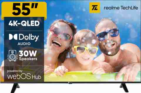 realme TechLife 139.0 cm (55.0 inch) QLED à¤
लà¥à¤à¥à¤°à¤¾ HD (4K) सà¥à¤®à¤¾à¤°à¥à¤ WebOS TV (55à¤à¤¹à¤¦à¤µà¤à¤°à¤²à¤²à¤) - Image 3