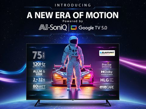 Blaupunkt 189 cm (75 inch) QLED Ultra HD (4K) Smart Google TV with Gemini , MEMC , Dolby Vision - Atmos , 80W Sound Output , 4 Speaker , 550 Nits Brightness , Precise Dimming , HDR10+ , 120 Hz Refresh Rate , HLG , ALLM & VRR , Eyecare , Google Assistant , Bezel Less Design (75SQ0110) - Image 6