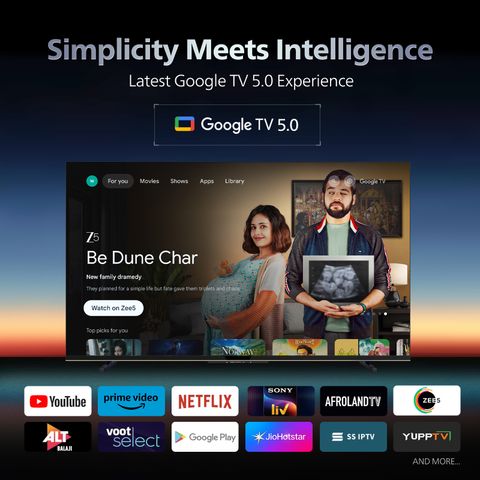 PHILIPS 189 cm (75 inch) Ultra HD (4K) Mini LED Smart Google TV 2026 Edition with Local Dimming Dolby Vision & HDR10+ 36W Dolby Atmos 120Hz Game Accelerator Filmmaker Mode Wider Colour Gamut Ultra Narrow Bezel 2GB RAM + 32 GB Storage (75MLED610/94) - Image 7