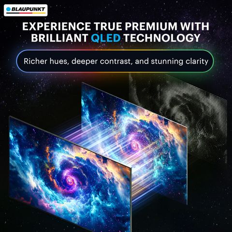 Blaupunkt 80 cm (32 inch) QLED HD Ready Smart Google TV 2026 Edition with Google Voice Assistant Remote Control 48 Watt Sound Output Dolby Sound Digital Tuner Eye Care Technology 10000+ Apps & Games Bezel Less Design Chromecast (32QC7020) - Image 7