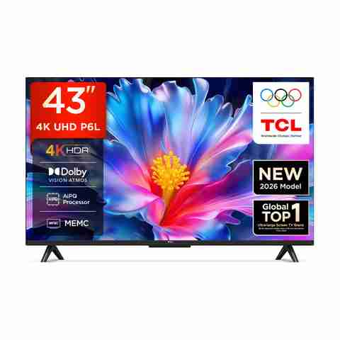 TCL P6L 108 cm (43 inch) Ultra HD (4K) LED Smart Google TV 2026 Edition with MEMC Dolby Vision-Atmos AipQ Processor Game Master HVA Panel & Metallic Bezel-Less (43P6L) - Image 5