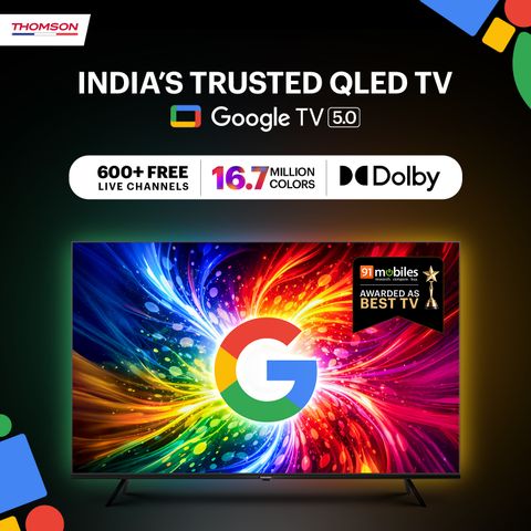 Thomson 108 cm (43 inch) QLED Full HD Smart Google TV 2026 Edition with Google Voice Assistant Remote Control, 40 Watt Sound Output, Dolby Sound, Digital Tuner, Eye Care Technology, 10000+ Apps & Games, Bezel Less Design, Chromecast (43FQAI1095) - Image 6