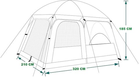 KriShyam 5-9 Person Dome Camping Tent Beige - Image 6