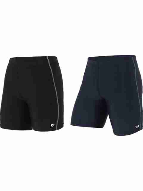 Kyk Solid Men Black, Blue Tights - Image 5