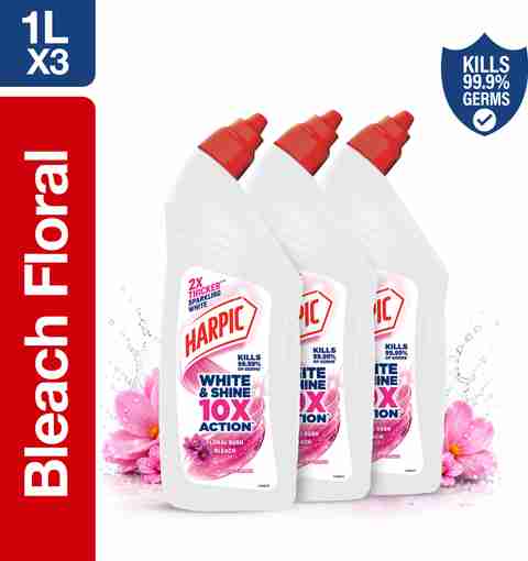 Harpic White & Shine Toilet Cleaner, Pack Pack of 3 · 1 L (3 L total) - Image 5