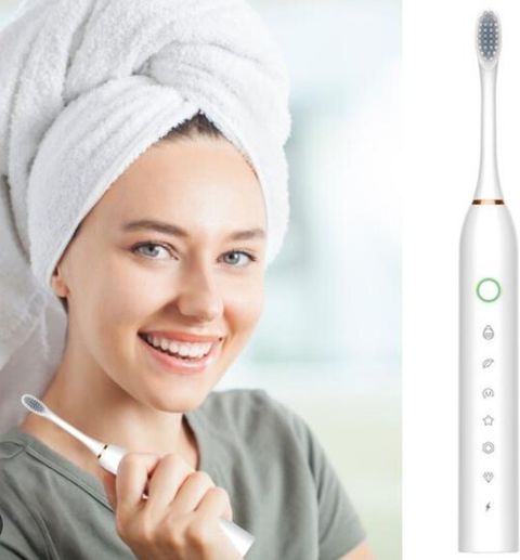 RGV Upgrade Quality 6 Mode USB Rechargeable Electric Toothbrush with IPX7 Waterproof Ultra Soft Toothbrush - Image 7