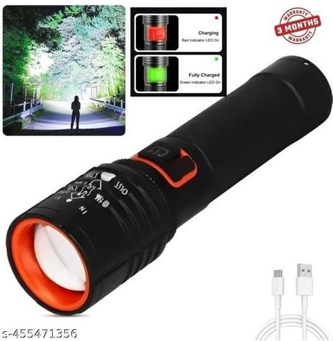 TANSHA 035 Torch Light (ZOOMABLE METAL)5 Modes Flashlight, Super Bright Torch à¤à¤®à¤°à¤à¥à¤à¤¸à¥ लाà¤à¤ (à¤à¤¾à¤²à¤¾) - Image 6