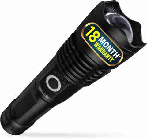 iBELL FL8360S Flashlight, 10W, Multiple Light Modes, Telescopic Zoom, Water Resistant Torch (Black, 16.5 cm, Rechargeable) - Image 5