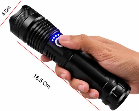 Aubade HZ-983 Cree T6 LED Flashlight, Black, 16.5 cm - Image 6