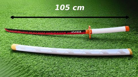 World Gift Mart Demon Slayer Rengoku Wooden Katana 105cm White - Image 5