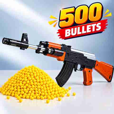 NHR AK47 Toy Gun with Laser Light, 500 Bullets - Image 5