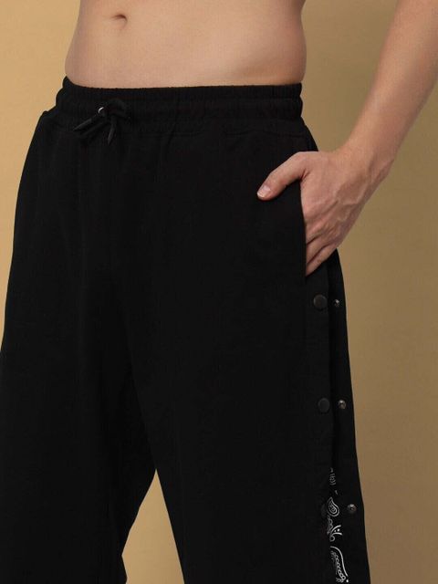 WEARDUDS Men Paisley Black Track Pants - Image 5