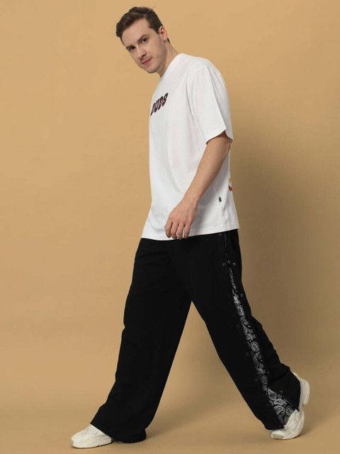 WEARDUDS Men Paisley Black Track Pants - Image 6
