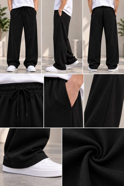 Bonker Men & Women Solid Black Track Pants - Image 8