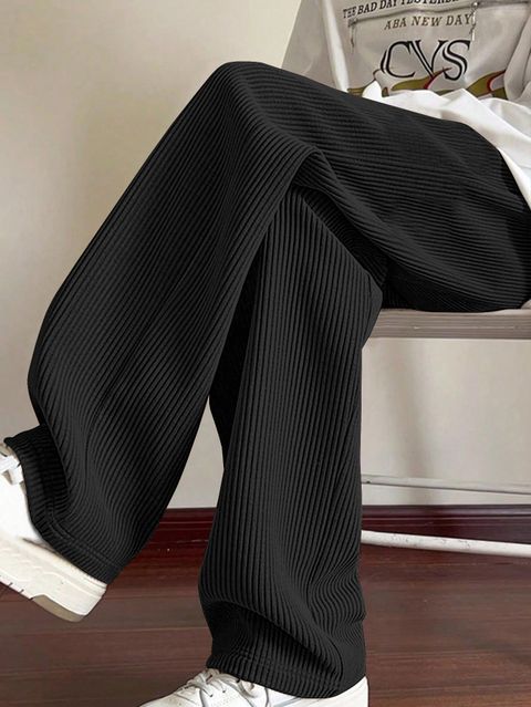 KAJARU Men Solid Black Track Pants - Image 5