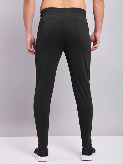 TECHNOSPORT Men Solid Black Track Pants - Image 6