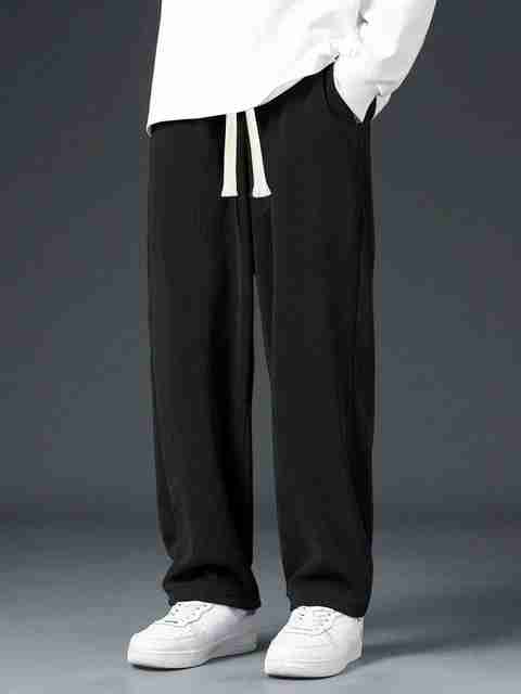 KAJARU Men Solid Black Track Pants - Image 2