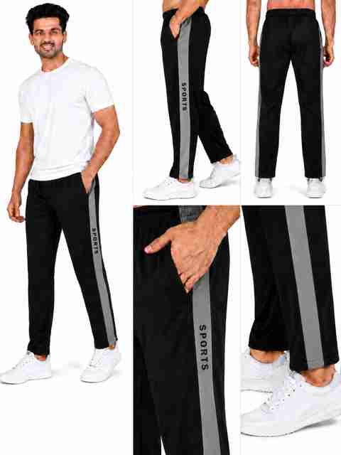 AA FASHION STORE Men Colorblock Black Track Pants - Image 5